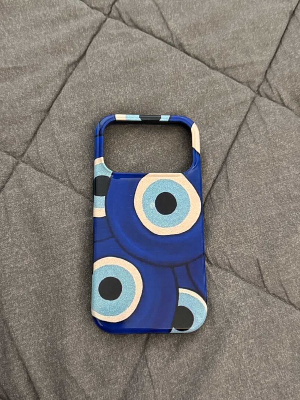 **IPHONE 17PRO** Blue Patterned Protective Phone Case